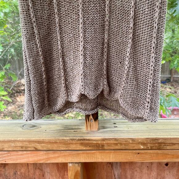 Vivienne Tam Women's Tan Open Knit Short Sleeve Sweater Size S - Picture 5 of 8